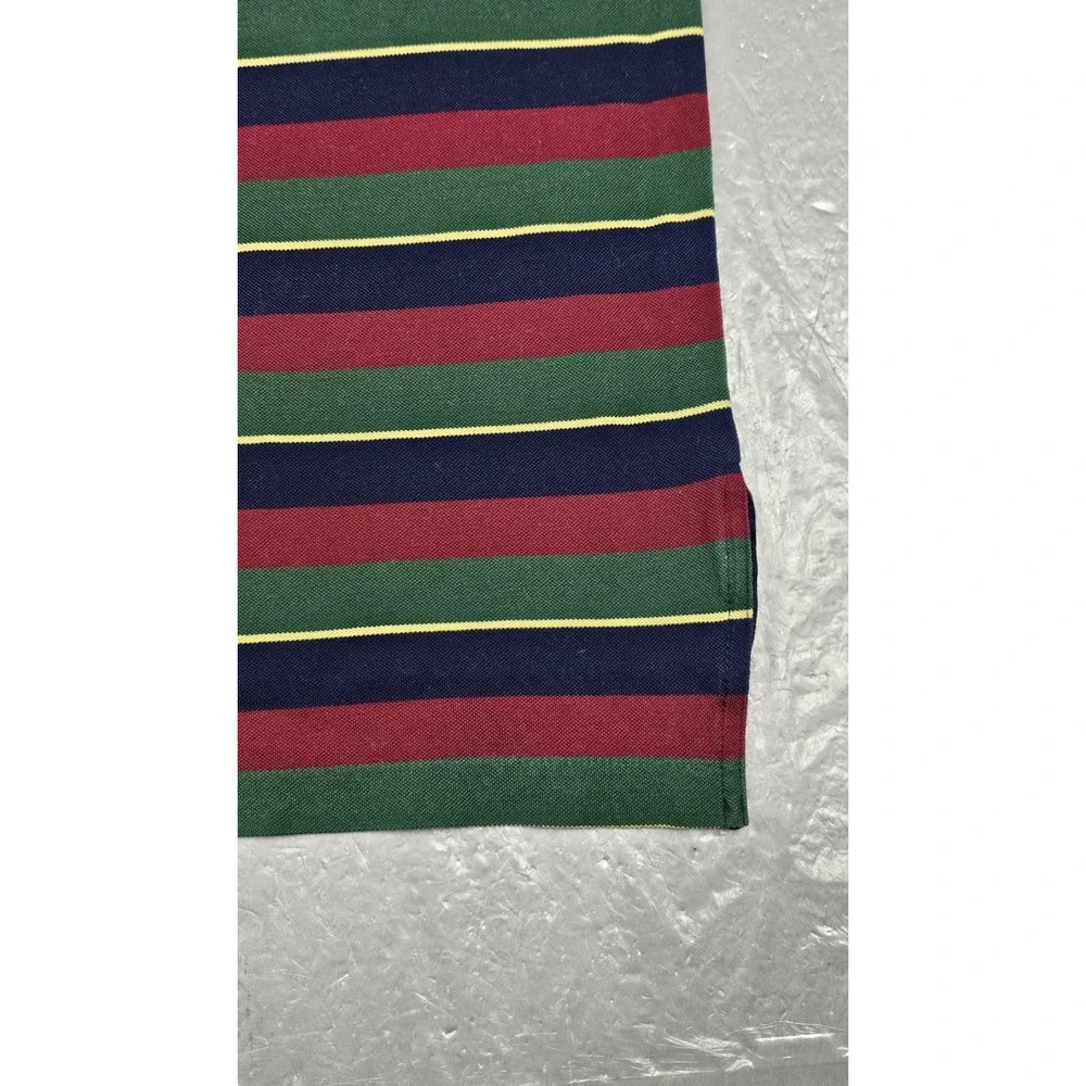 VTG Polo Golf Ralph Lauren Polo Shirt Mens XL Multicolor Stripe 100% Pima Cotton